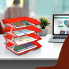 Acrimet Facility Letter Tray 4 Tier (Clear Red Color) Code 256.7 - Image 2 of 0