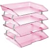 Acrimet Facility Letter Tray 4 Tier (Clear Pink Color) Code 256.8 - Image 1 of 0