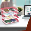 Acrimet Facility Letter Tray 4 Tiers (Solid Pink Color) Code 256.R.O - Image 3 of 0
