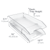 Acrimet Facility 2 Tier Letter Tray Front Load Legal Size (Clear Crystal Color) Code 258.5 - Image 2 of 0