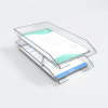 Acrimet Facility 2 Tier Letter Tray Front Load Legal Size (Clear Crystal Color) Code 258.5 - Image 3 of 0