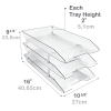 Acrimet Facility 3 Tier Letter Tray Front Load Legal Size (Clear Crystal Color) Code 259.0 - Image 2 of 0