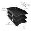 Acrimet Facility 3 Tier Letter Tray Front Load Legal Size (Black Color) Code 259.3 - Image 2 of 0