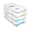 Acrimet Facility 4 Tier Letter Tray Front Load Legal Size (Clear Crystal Color) Code 259.5 - Image 1 of 0