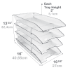 Acrimet Facility 4 Tier Letter Tray Front Load Legal Size (Clear Crystal Color) Code 259.5 - Image 2 of 0