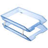 Acrimet Facility 2 Tier Letter Tray Front Load (Clear Blue Color) Code 263.2 - Image 2 of 0