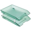 Acrimet Facility 2 Tier Letter Tray Front Load (Clear Green Color) Code 263.5 - Image 1 of 0