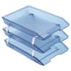 Acrimet Facility 3 Tier Letter Tray Front Load (Clear Blue Color) - Image 1 of 0