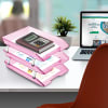 Acrimet Facility 3 Tier Letter Tray Front Load(Clear Pink Color) Code 265.8 - Image 3 of 0