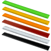 Acrimet Plastic Ruler 12 Inches and 30 cm Heavy Duty (Citric Assorted Color) (6 Pack) - Image 1 of 0