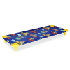 Acrimet Premium Stackable Nap Cot Stainless Steel Tubes Blue Kids Pattern Design 716.1 - Image 1 of 0