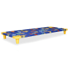 Acrimet Premium Stackable Nap Cot Stainless Steel Tubes Blue Kids Pattern Design 716.1 - Image 2 of 0