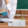 Acrimet Millennium Desk Organizer Pencil Paper Clip Cup Holder (With Paper) (White Color) Code 740.6 - Image 5 of 0