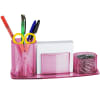 Acrimet Millennium Desk Organizer Pencil Paper Clip Cup Holder (With Paper) (Clear Pink Color) Code 740.8 - Image 1 of 0