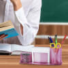 Acrimet Millennium Desk Organizer Pencil Paper Clip Cup Holder (With Paper) (Clear Pink Color) Code 740.8 - Image 5 of 0