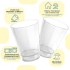Acrimet Plastic Cup, Reusable, 10oz | 300ml, Tumbler Water, Machine Washable, Stackable, Drinking Cup, Shatter Proof, Durable (Crystal Color) - (Set of 10) - Image 2 of 0