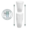 Acrimet Plastic Cup, Reusable, 10oz | 300ml, Tumbler Water, Machine Washable, Stackable, Drinking Cup, Shatter Proof, Durable (Crystal Color) - (Set of 10) - Image 3 of 0