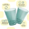 Acrimet Plastic Cup, Reusable, 10oz | 300ml, Tumbler Water, Machine Washable, Stackable, Drinking Cup, Shatter Proof, Durable (Green Color) - (Set of 10) - Image 2 of 0
