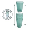 Acrimet Plastic Cup, Reusable, 10oz | 300ml, Tumbler Water, Machine Washable, Stackable, Drinking Cup, Shatter Proof, Durable (Green Color) - (Set of 10) - Image 3 of 0
