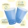 Acrimet Plastic Cup, Reusable, 10oz | 300ml, Tumbler Water, Machine Washable, Stackable, Drinking Cup, Shatter Proof, Durable (Blue Color) - (Set of 10) - Image 2 of 0