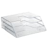 Acrimet Horizontal Triple File Folder Organizer (Clear Crystal Color) Code 860.1 - Image 2 of 0