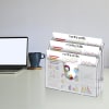 Acrimet Horizontal Triple File Folder Organizer (Clear Crystal Color) Code 860.1 - Image 3 of 0