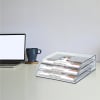 Acrimet Horizontal Triple File Folder Organizer (Clear Crystal Color) Code 860.1 - Image 4 of 0