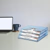 Acrimet Horizontal Triple File Folder Organizer (Clear Blue Color) Code 860.2 - Image 3 of 0