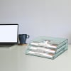 Acrimet Horizontal Triple File Folder Organizer (Clear Green Color) Code 860.3 - Image 3 of 0