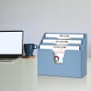 Acrimet Horizontal Triple File Folder Organizer (Solid Blue Color) Code 860.AO - Image 2 of 0