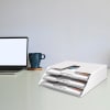 Acrimet Horizontal Triple File Folder Organizer (Solid White Color) Code 860.BO - Image 3 of 0