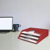 Acrimet Horizontal Triple File Folder Organizer (Solid Red Color) Code 860.VM.O - Image 3 of 0