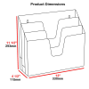 Acrimet Horizontal Triple File Folder Organizer (Solid Green Color) Code 860.VO - Image 5 of 0