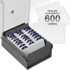 Acrimet 3 X 5 Card File Holder Organizer Metal Base Heavy Duty (Gray Color with Crystal Plastic Lid Cover) Code 921.3 - Image 3 of 0