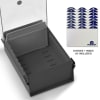 Acrimet 3 X 5 Card File Holder Organizer Metal Base Heavy Duty (Gray Color with Crystal Plastic Lid Cover) Code 921.3 - Image 4 of 0