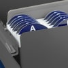 Acrimet 3 X 5 Card File Holder Organizer Metal Base Heavy Duty (Gray Color with Crystal Plastic Lid Cover) Code 921.3 - Image 5 of 0