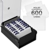 Acrimet 3 X 5 Card File Holder Organizer Metal Base Heavy Duty (Black Color with Crystal Plastic Lid Cover) Code 921.7 - Image 3 of 0