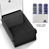 Acrimet 3 X 5 Card File Holder Organizer Metal Base Heavy Duty (Black Color with Crystal Plastic Lid Cover) Code 921.7 - Image 4 of 0