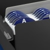 Acrimet 3 X 5 Card File Holder Organizer Metal Base Heavy Duty (Black Color with Crystal Plastic Lid Cover) Code 921.7 - Image 5 of 0