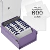 Acrimet 3 X 5 Card File Holder Organizer Metal Base Heavy Duty (Purple Color with Crystal Plastic Lid Cover) Code 921.9 - Image 3 of 0