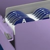 Acrimet 3 X 5 Card File Holder Organizer Metal Base Heavy Duty (Purple Color with Crystal Plastic Lid Cover) Code 921.9 - Image 5 of 0