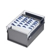 Acrimet 4 X 6 Card File Holder Organizer Metal Base Heavy Duty (Gray Color with Crystal Plastic Lid Cover) Code 922.3 - Image 1 of 0