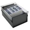 Acrimet 4 X 6 Card File Holder Organizer Metal Base Heavy Duty (Gray Color with Crystal Plastic Lid Cover) Code 922.3 - Image 3 of 0