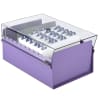 Acrimet 4 X 6 Card File Holder Organizer Metal Base Heavy Duty (Purple Color with Crystal Plastic Lid Cover) Code 922.9 - Image 2 of 0
