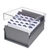 Acrimet 5 X 8 Card File Holder Organizer Metal Base Heavy Duty (Gray Color with Crystal Plastic Lid Cover) Code 923.3 - Image 3 of 0