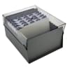 Acrimet 5 X 8 Card File Holder Organizer Metal Base Heavy Duty (Gray Color with Crystal Plastic Lid Cover) Code 923.3 - Image 4 of 0