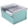 Acrimet 5 X 8 Card File Holder Organizer Metal Base Heavy Duty (Green Color with Crystal Plastic Lid Cover) Code 923.6 - Image 2 of 0