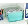 Acrimet 5 X 8 Card File Holder Organizer Metal Base Heavy Duty (Green Color with Crystal Plastic Lid Cover) Code 923.6 - Image 4 of 0