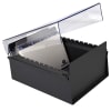 Acrimet 5 X 8 Card File Holder Organizer Metal Base Heavy Duty (Black Color with Crystal Plastic Lid Cover) Code 923.7 - Image 2 of 0