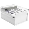 Acrimet 5 X 8 Card File Holder Organizer Metal Base Heavy Duty (White Color with Crystal Plastic Lid Cover) Code 923.8 - Image 2 of 0